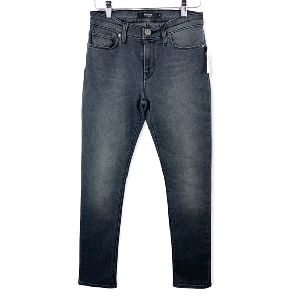 HUDSON Grey Black Nico Mid-Rise Super Skinny Ankle Stretch Jeans - Picture 4 of 12